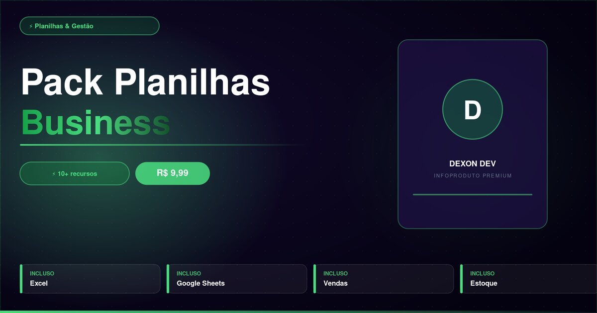 Pack Planilhas Business